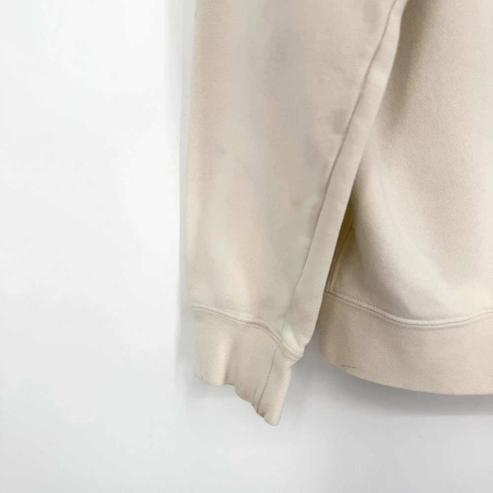 Nike Club Graphic Hoodie Size S Cream Off-White Monstera Plant Shoe Box Pullover